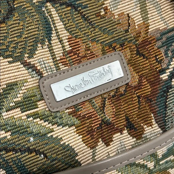 Vintage Diane Von Furstenburg weekender bag floral tapestry shoulder bag - Picture 6 of 17